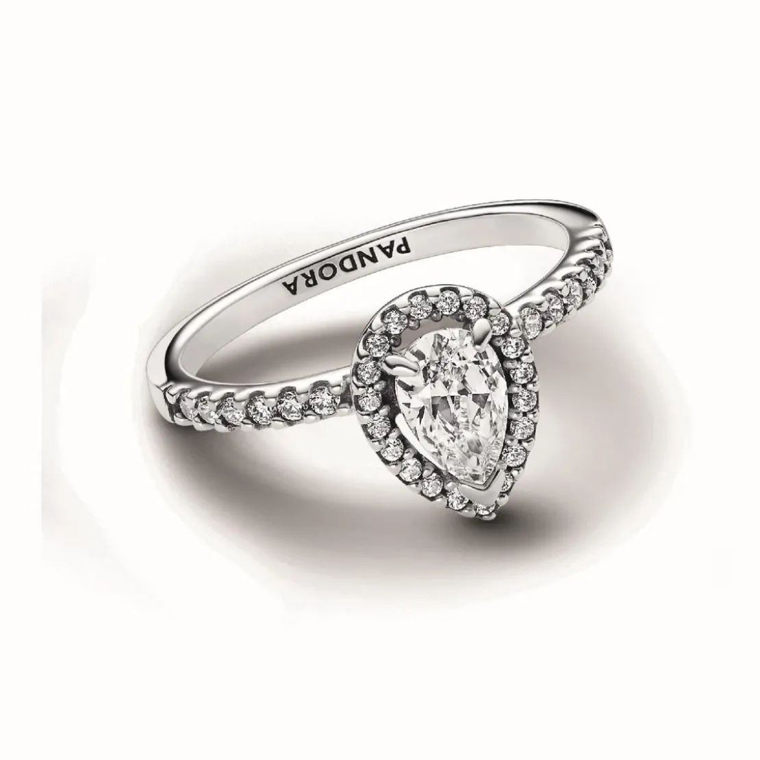 PandoraBague Pandora Timeless - Halo Poire Scintillant Argent 925/1000