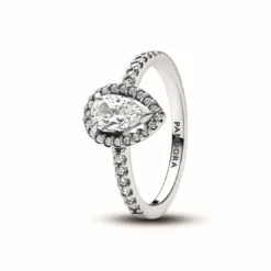 PandoraBague Pandora Timeless - Halo Poire Scintillant Argent 925/1000