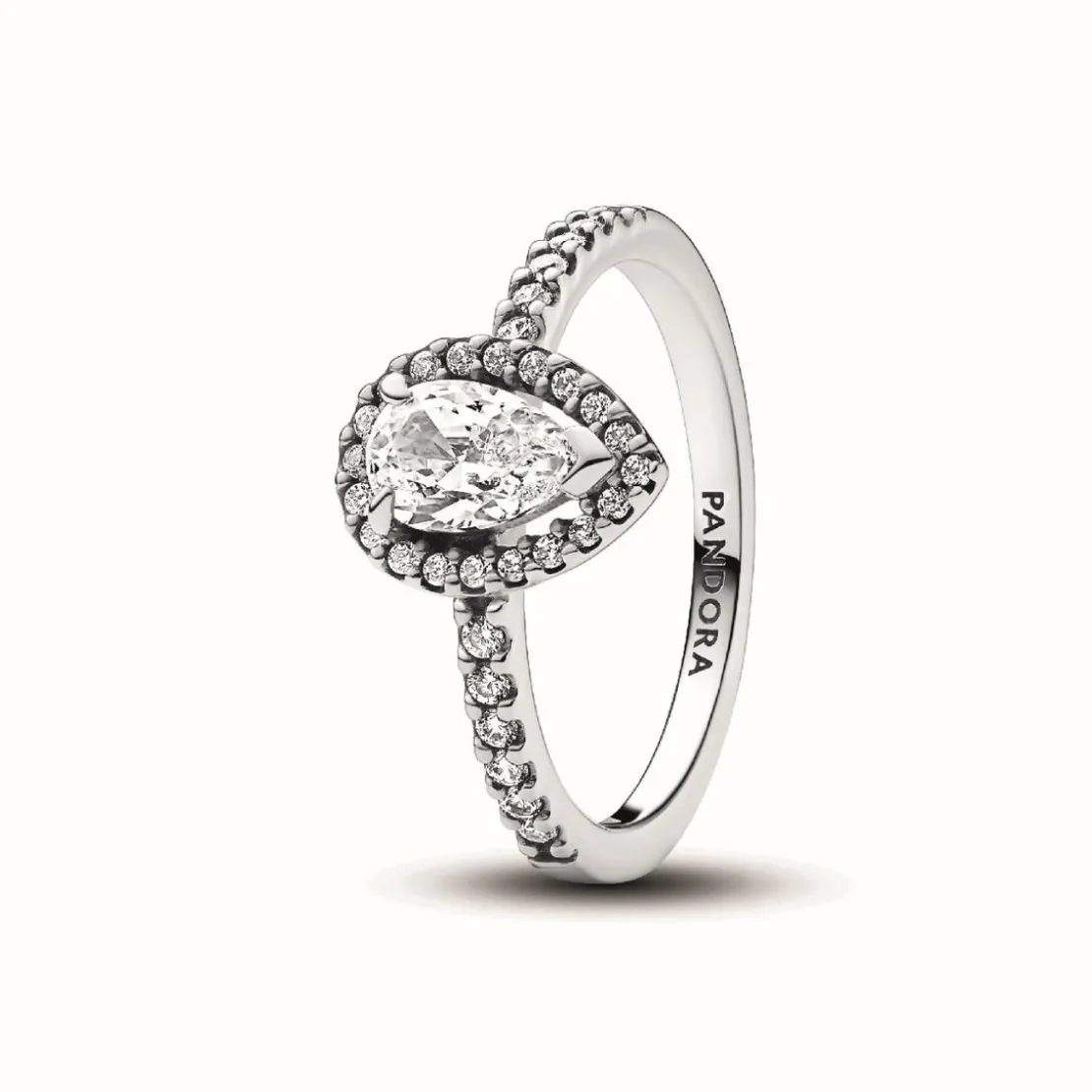 PandoraBague Pandora Timeless - Halo Poire Scintillant Argent 925/1000