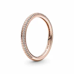 PandoraBague Pavée ronde Pandora ME - Métal Doré à l'or Rose fin 585/1000