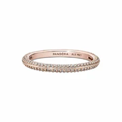 PandoraBague Pavée ronde Pandora ME - Métal Doré à l'or Rose fin 585/1000