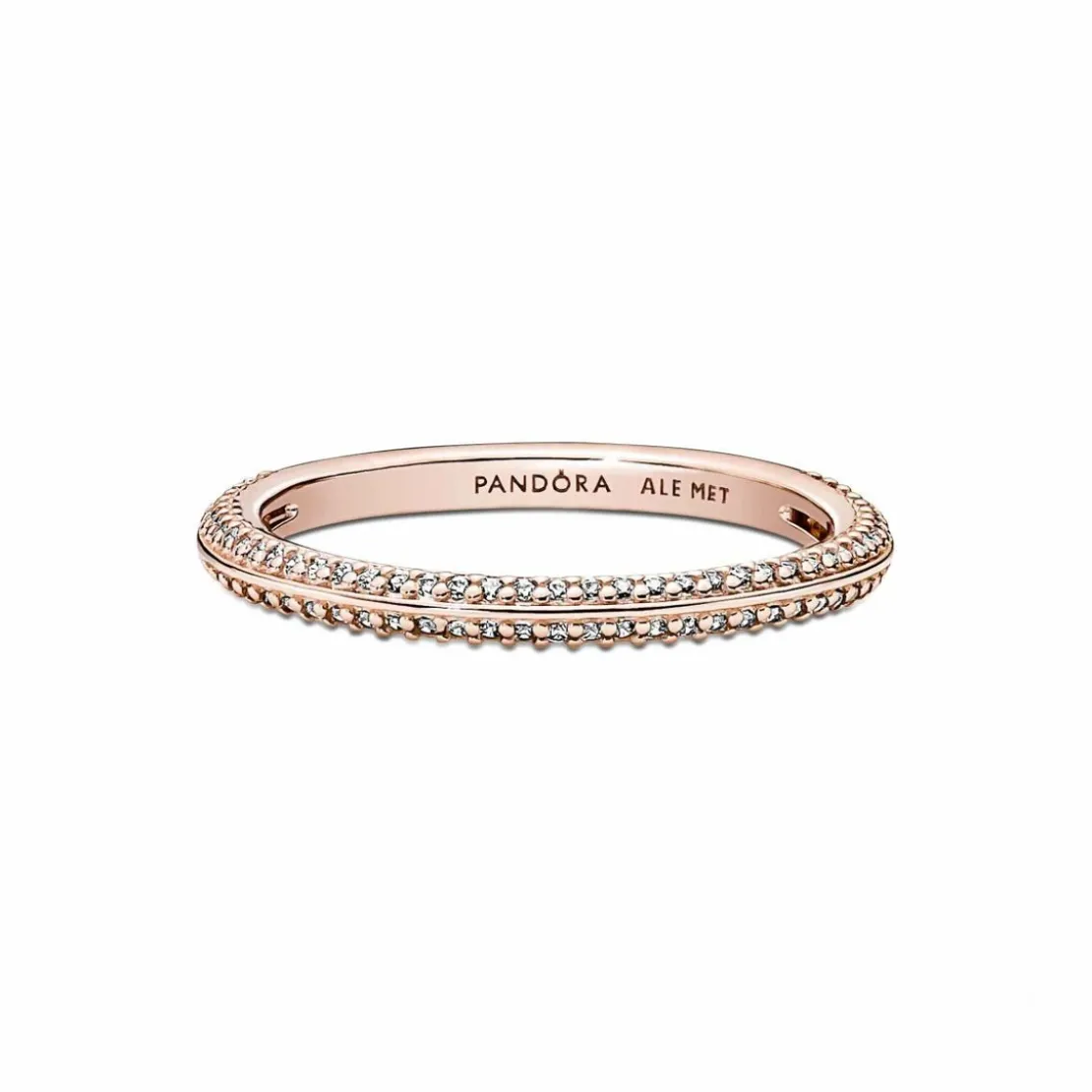 PandoraBague Pavée ronde Pandora ME - Métal Doré à l'or Rose fin 585/1000