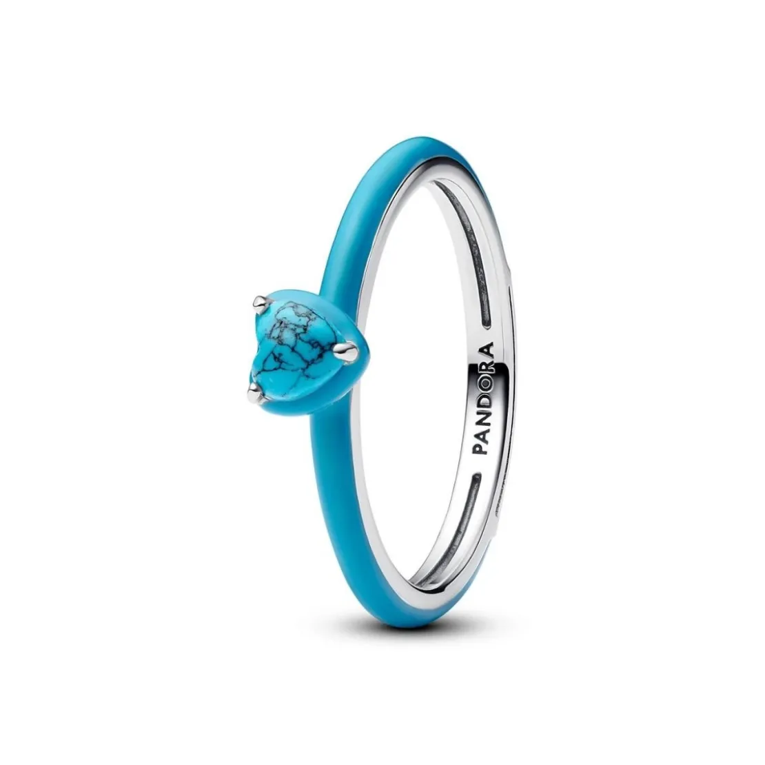 PandoraBague Pierre Cœur Turquoise