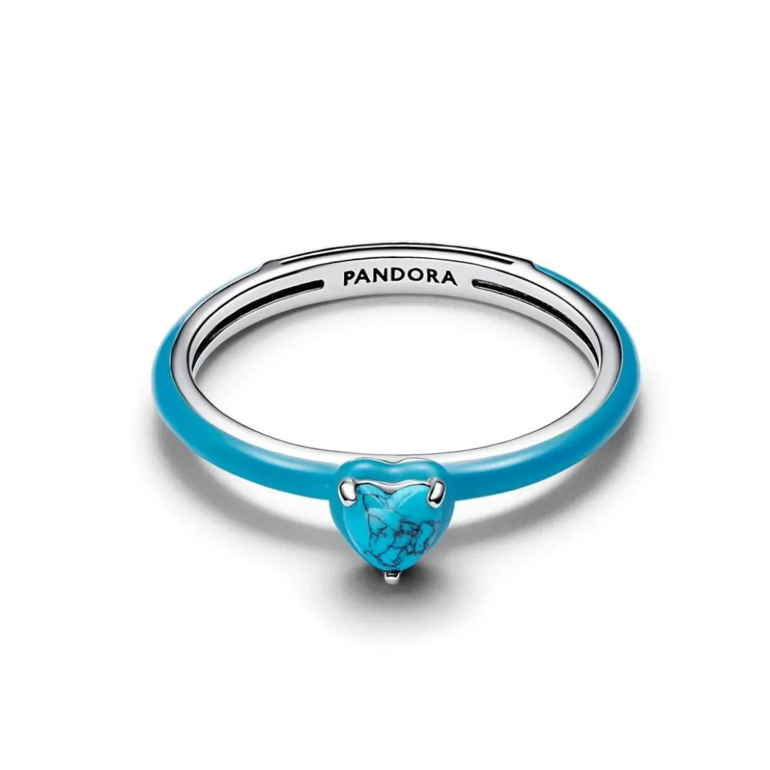 PandoraBague Pierre Cœur Turquoise