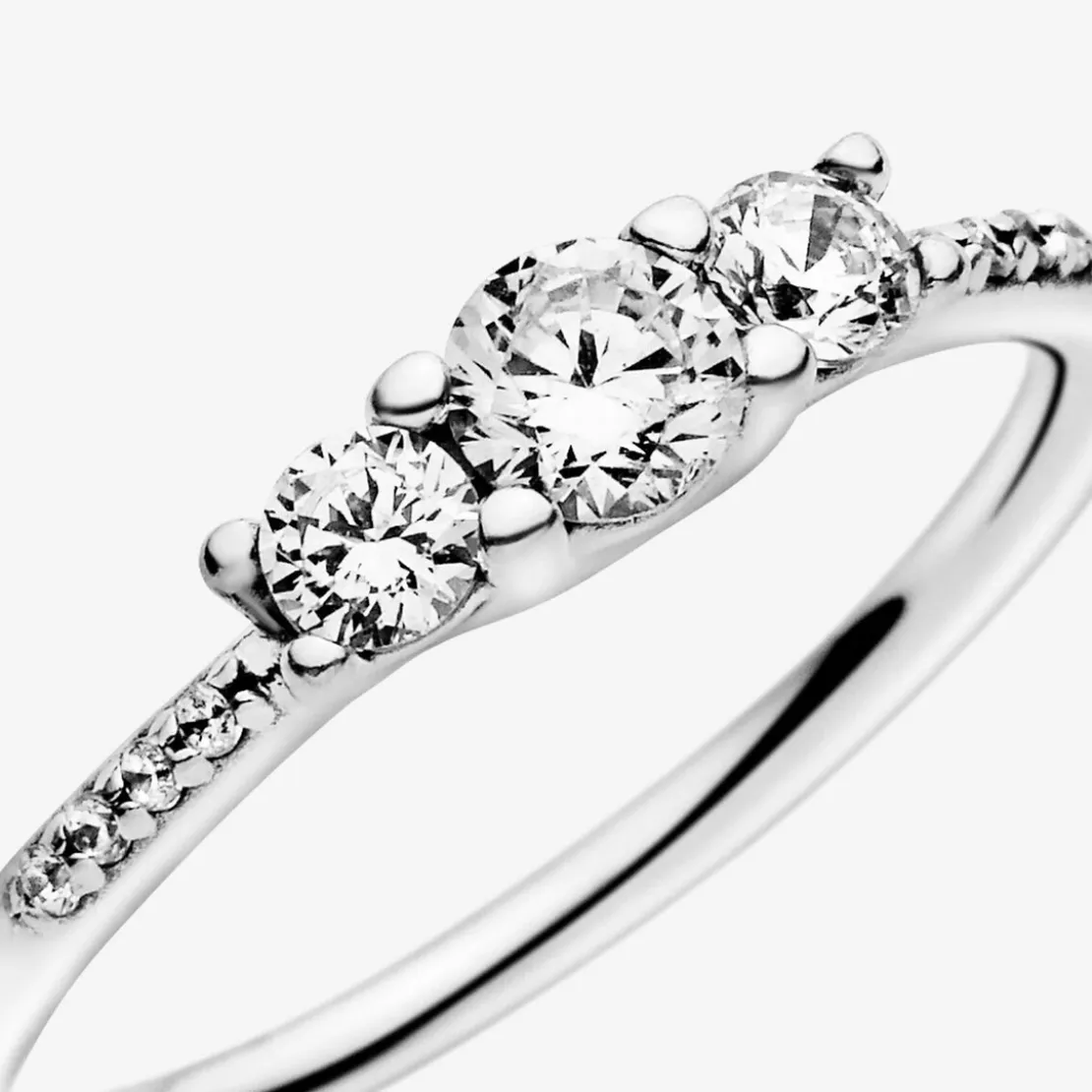 PandoraBague trois pierres rondes Pandora Timeless