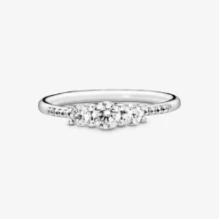 PandoraBague trois pierres rondes Pandora Timeless