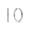 PandoraBoucles d'oreilles Créoles Porte-Charms Pandora Moments Pandora Pandora Moments - 299532C00 Argent