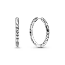 PandoraBoucles d'oreilles Créoles Porte-Charms Pandora Moments Pandora Pandora Moments - 299532C00 Argent