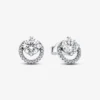 PandoraBoucles d'oreilles femme en argent sterling avec zircons Pandora
