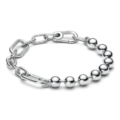 PandoraBracelet Chaîne Sphère Métallique et Link Argent Pandora ME