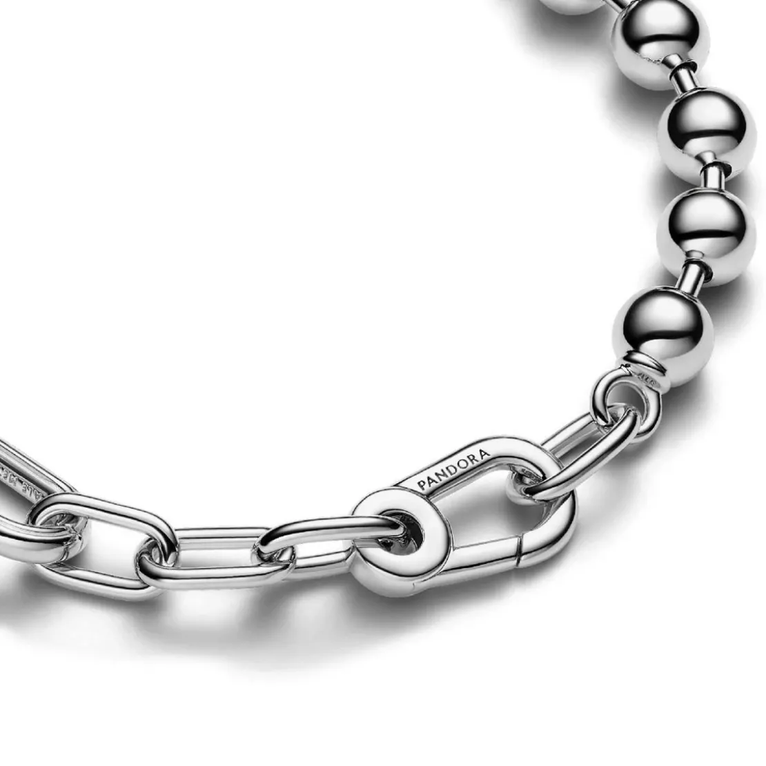 PandoraBracelet Chaîne Sphère Métallique et Link Argent Pandora ME