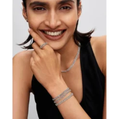 PandoraBracelet Maille Cubaine Cœurs