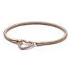 PandoraBracelet Maille Serpent avec Fermoir Cœur en Métal doré à l'or rose fin 585/1000Pandora Moments