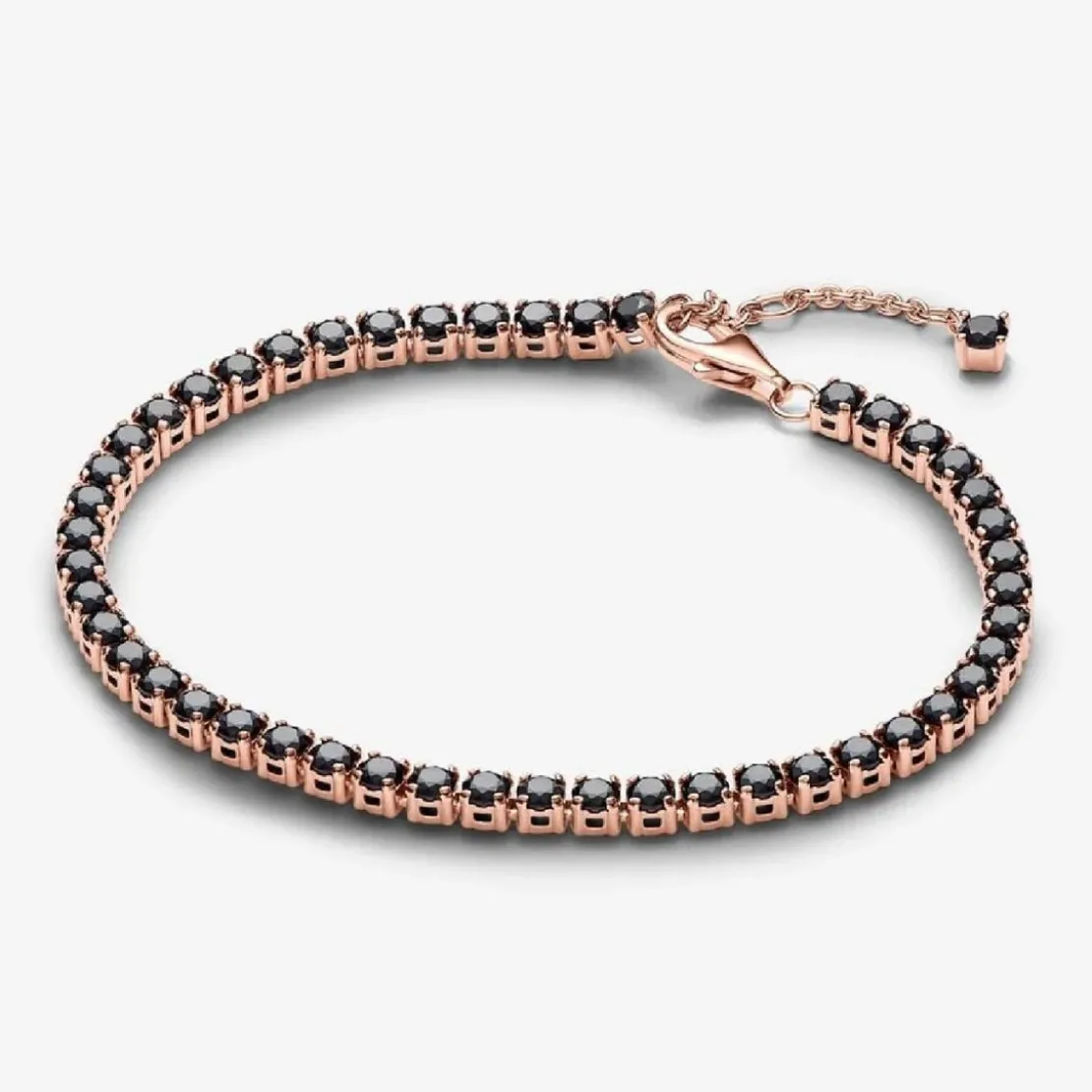PandoraBracelet métal doré à l'or fin avec cristal noir femme Pandora Timeless