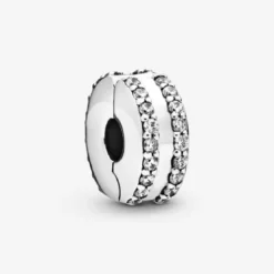 PandoraCharm Clip Pavé Double Rang Pandora Moments