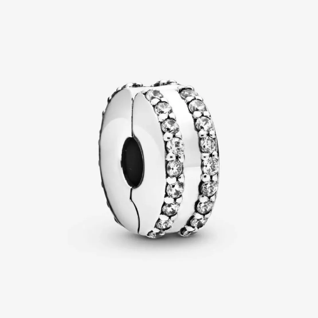 PandoraCharm Clip Pavé Double Rang Pandora Moments