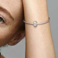 PandoraCharm Clip Pavé Double Rang Pandora Moments
