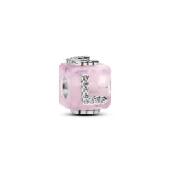 PandoraCharm Cube Love Murano Rose