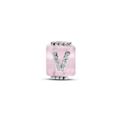 PandoraCharm Cube Love Murano Rose