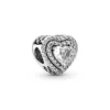 PandoraCharm Cœurs Nivelés Scintillant Pandora Timeless - Argent