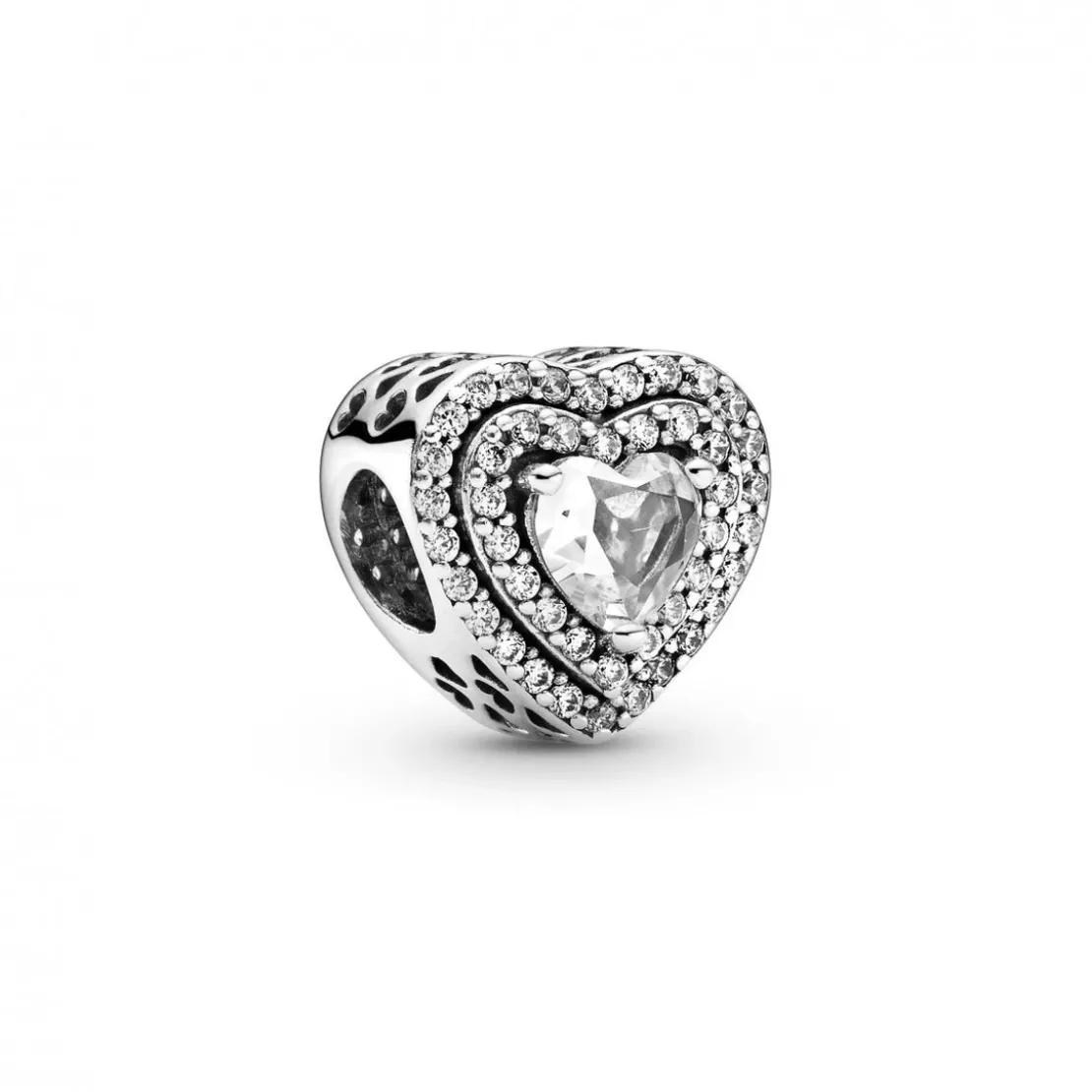 PandoraCharm Cœurs Nivelés Scintillant Pandora Timeless - Argent