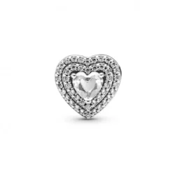 PandoraCharm Cœurs Nivelés Scintillant Pandora Timeless - Argent