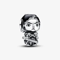 PandoraCharm Jon Snow argent sterling avec émail noir et gris femme Pandora Game of Thrones