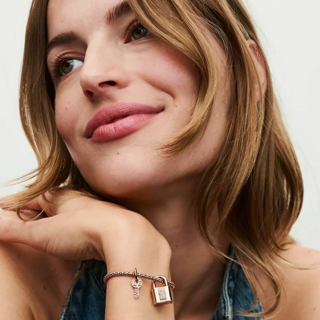 PandoraCharm Pandora moments Cadenas & clé - Rose gold