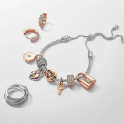 PandoraCharm Pandora moments Cadenas & clé - Rose gold