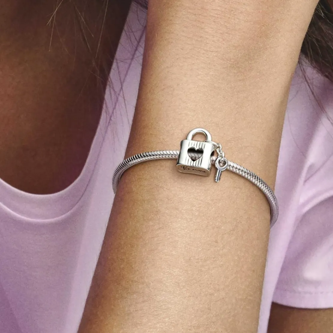 PandoraCharm Pandora Moments Cadenas & Clé Cœur - Argent