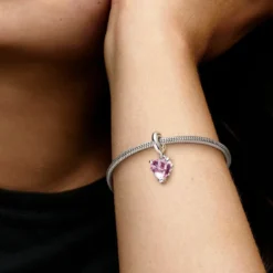 PandoraCharm Pendant Cœur et Arbre de Vie Rose - Pandora Moments