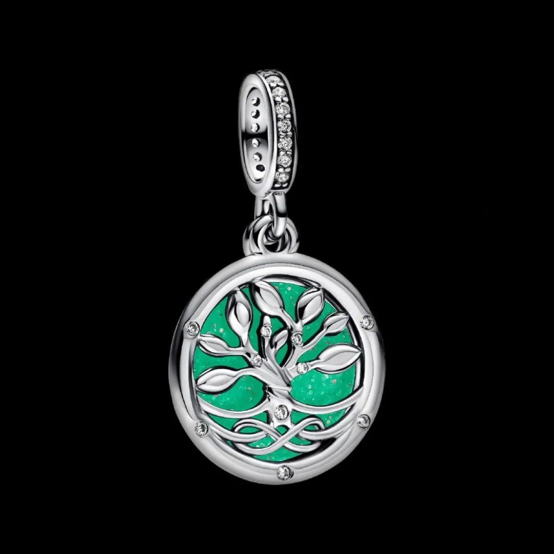 PandoraCharm Pendant Double Arbre de l’Infini Luminescent