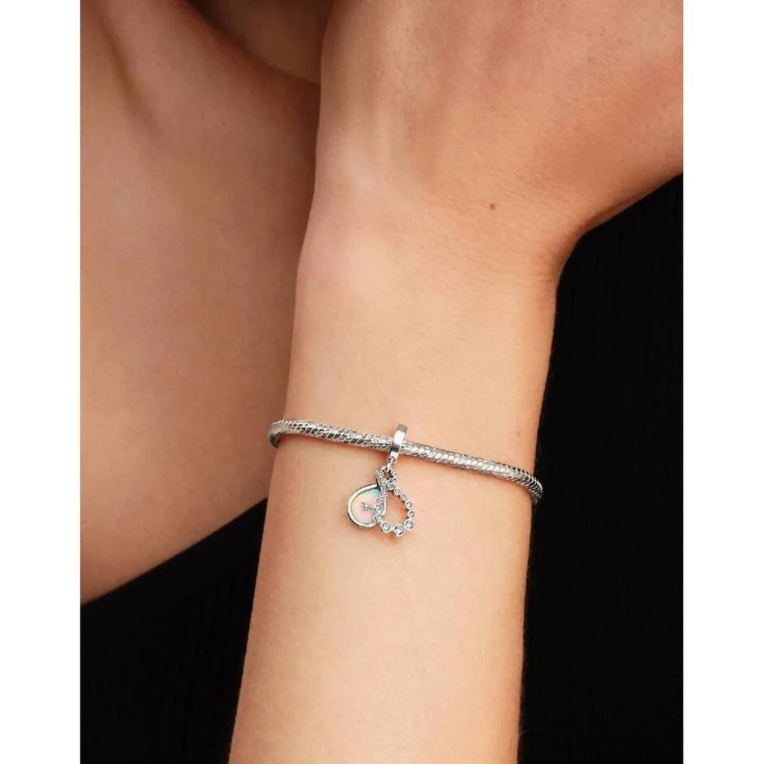 PandoraCharm Pendant Double Symbole de l’Infini Opalescent