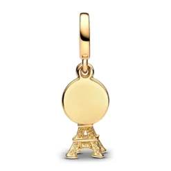 PandoraCharm Pendant Double Gravable Diamant de Synthèse Tour Eiffel