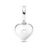 PandoraCharm Pendant Double Cœur Blanc Nacré - Pandora Moments