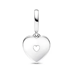 PandoraCharm Pendant Double Cœur Blanc Nacré - Pandora Moments
