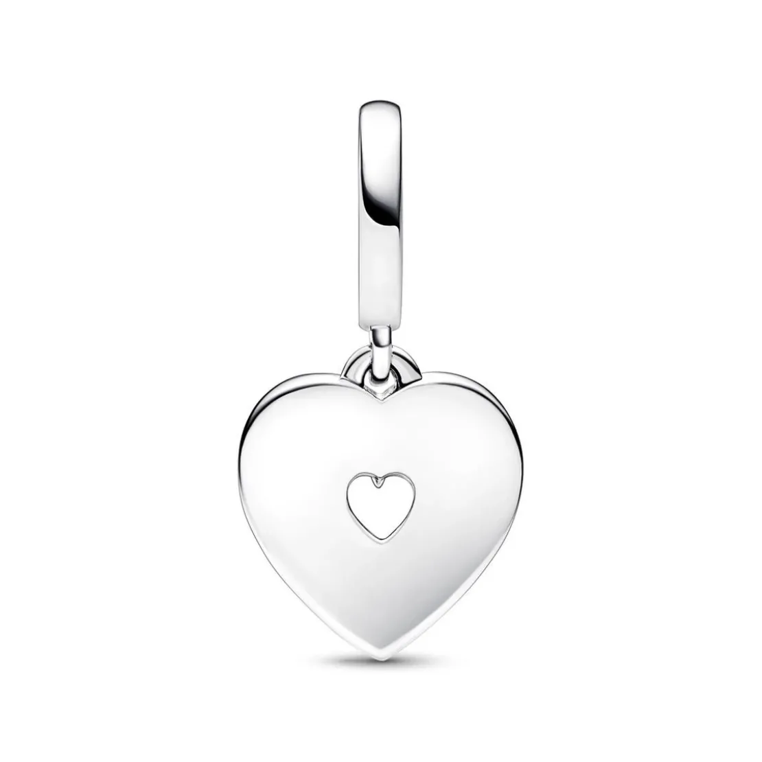 PandoraCharm Pendant Double Cœur Blanc Nacré - Pandora Moments