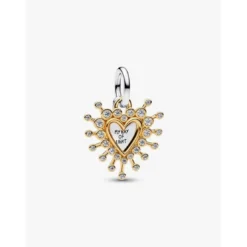 PandoraCharm Pendant Double Cœur Lumineux
