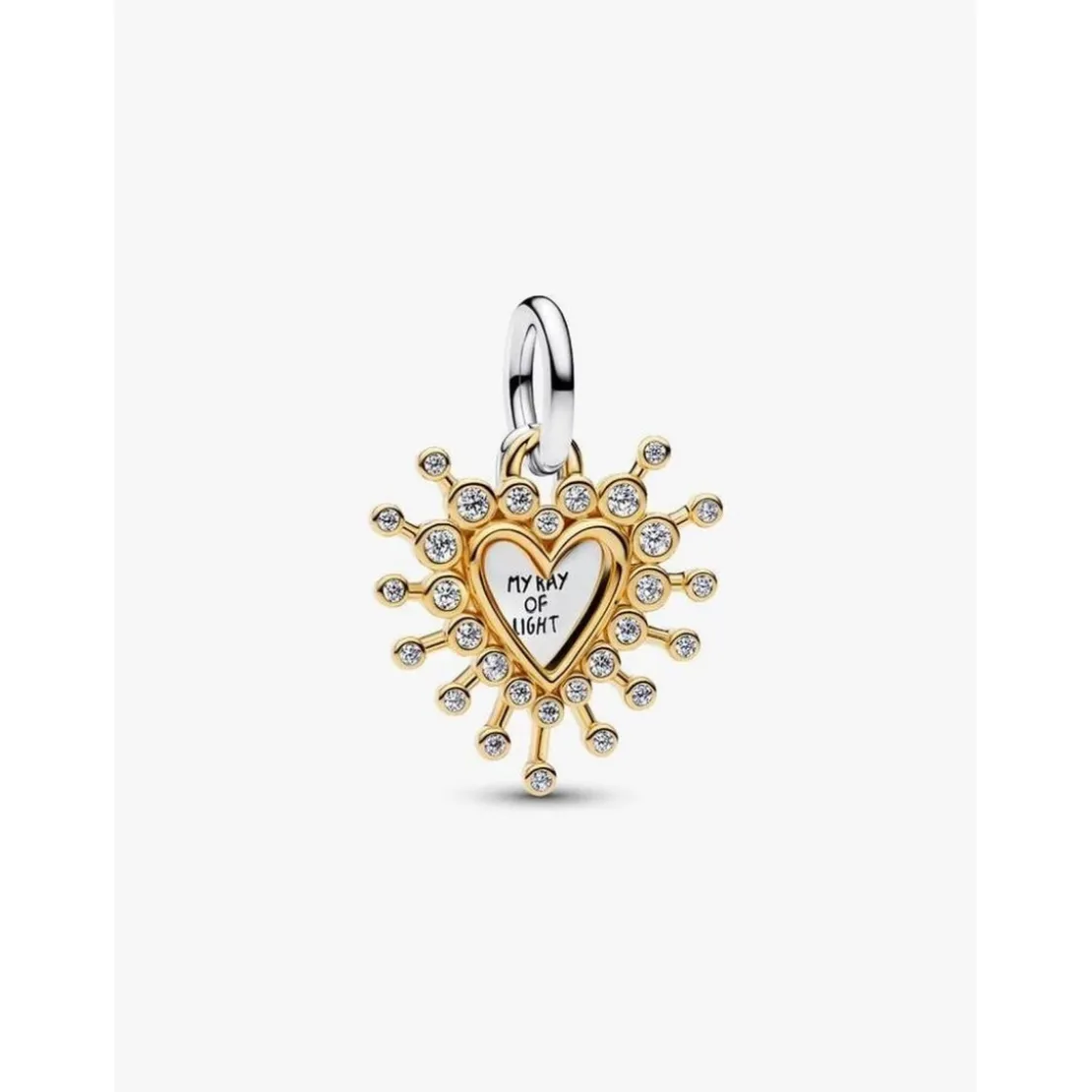 PandoraCharm Pendant Double Cœur Lumineux