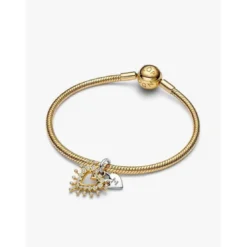 PandoraCharm Pendant Double Cœur Lumineux