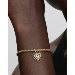 PandoraCharm Pendant Double Cœur Lumineux