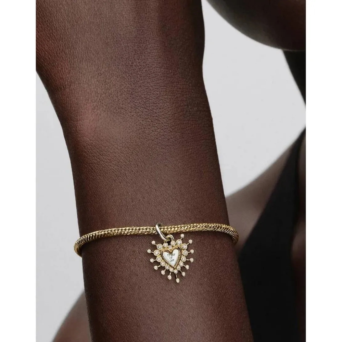 PandoraCharm Pendant Double Cœur Lumineux