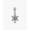 PandoraCharm Pendant Double Flocon de Neige Opalescent