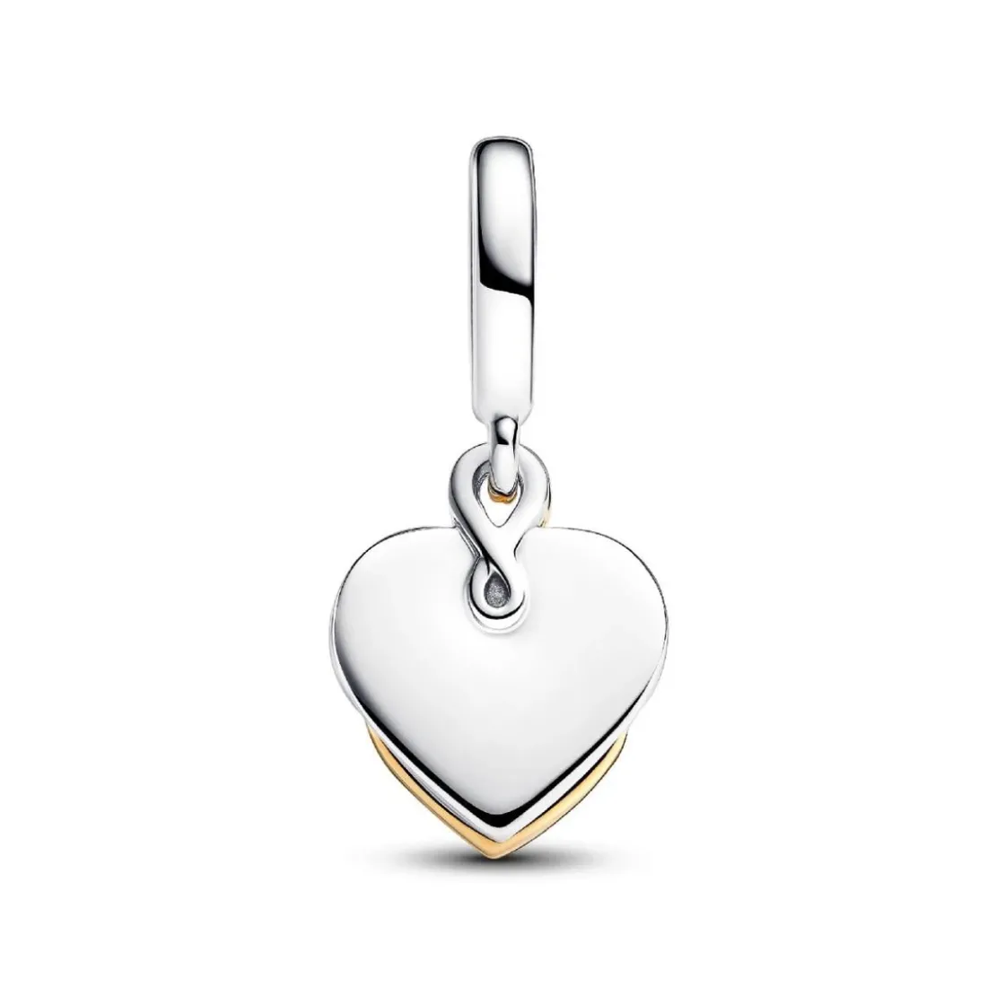 PandoraCharm Pendant Double Maman Gravable Diamant de Synthèse