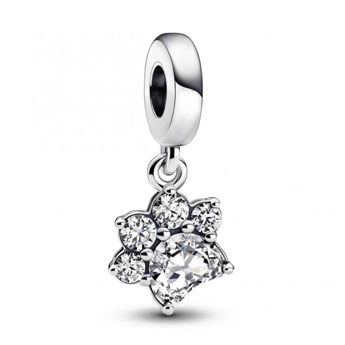 PandoraCharm Pendant Empreinte de Patte Scintillante Argenté
