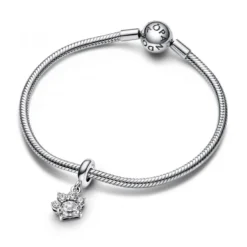 PandoraCharm Pendant Empreinte de Patte Scintillante Argenté