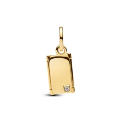 PandoraCharm Pendant Enveloppe Ouvrable et Gravable Doré