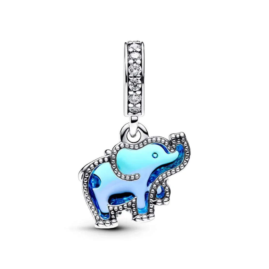 PandoraCharm Pendant Éléphant Murano Bleu