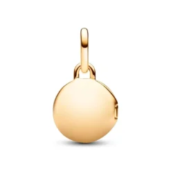 PandoraCharm Pendant Médaillon Amour Ouvrable et Gravable Doré