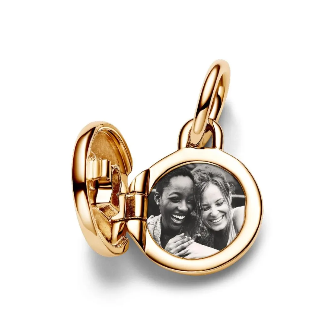 PandoraCharm Pendant Médaillon Amour Ouvrable et Gravable Doré